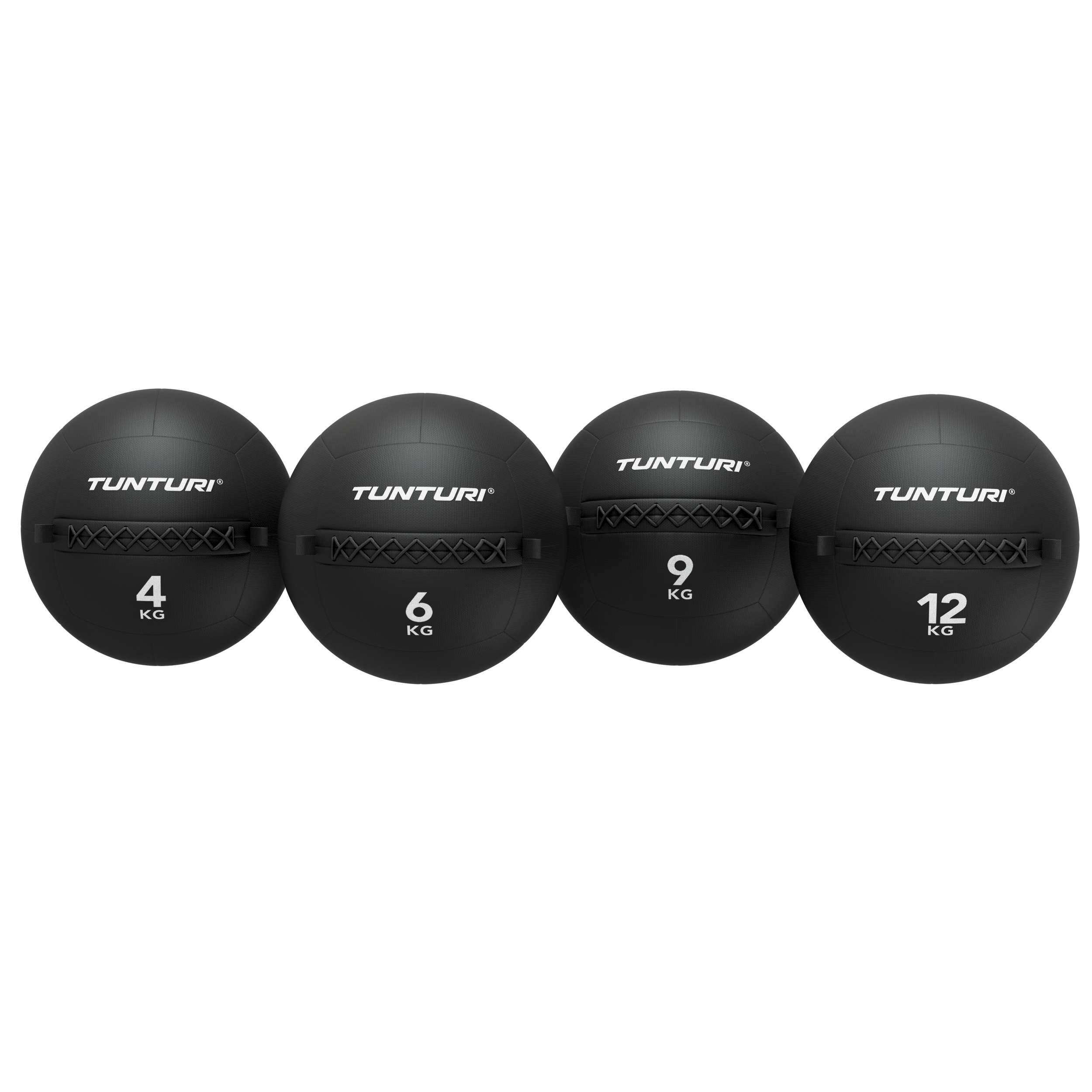 Wall Ball Platinum - set 4-12kg nero con app fitness gratuita 3/7