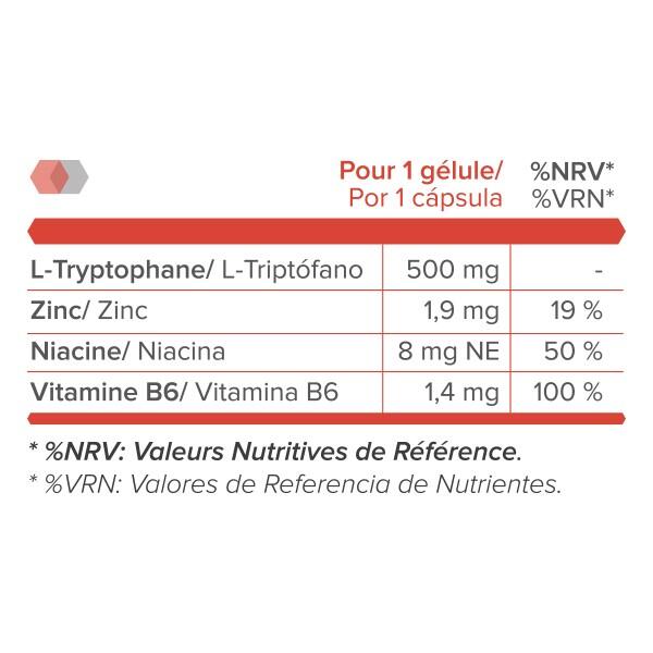 Tryptophane + Zinc, Vitamines B3 et B6 60 Gélules SportDone 2/3