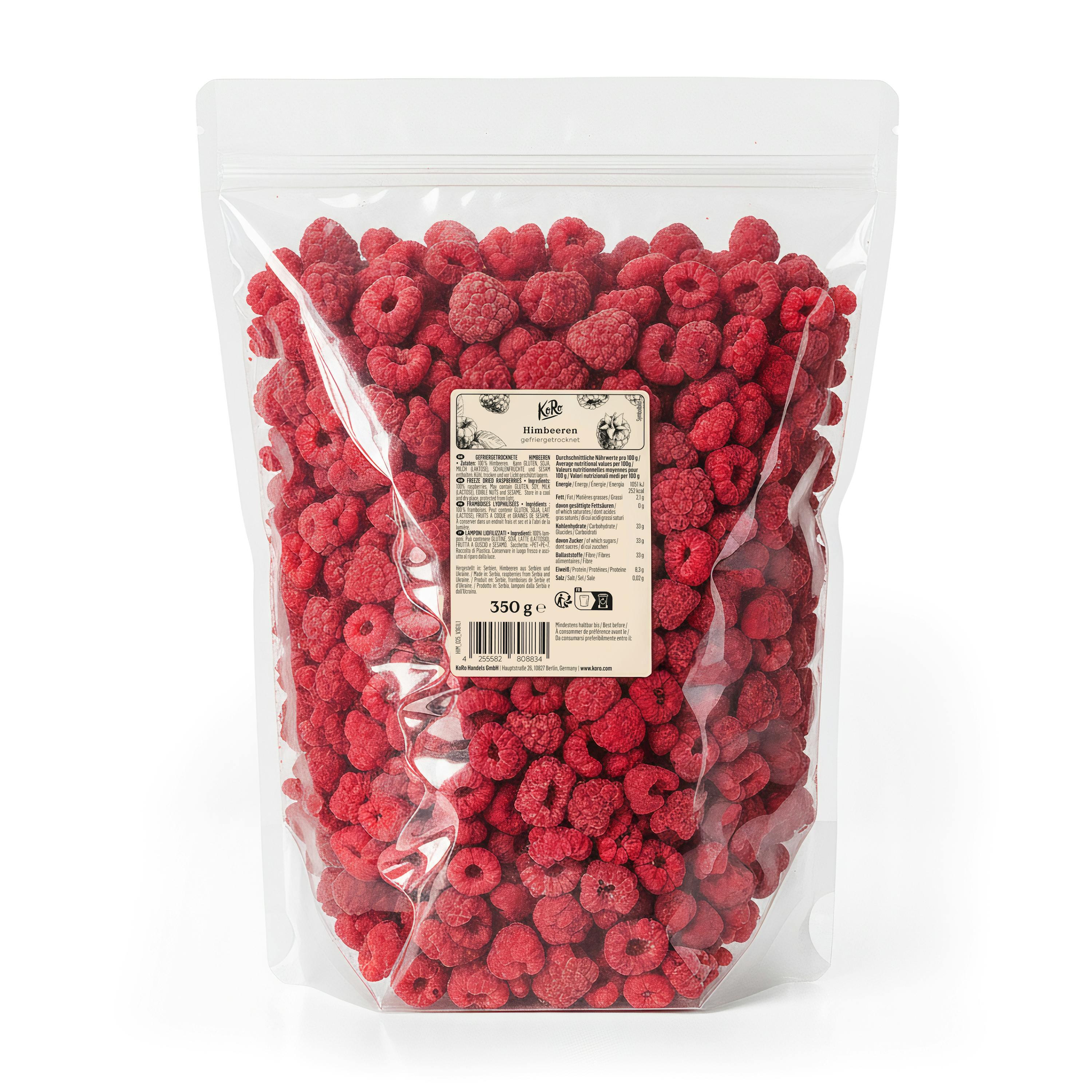 Framboises lyophilisées 350 g 1/7