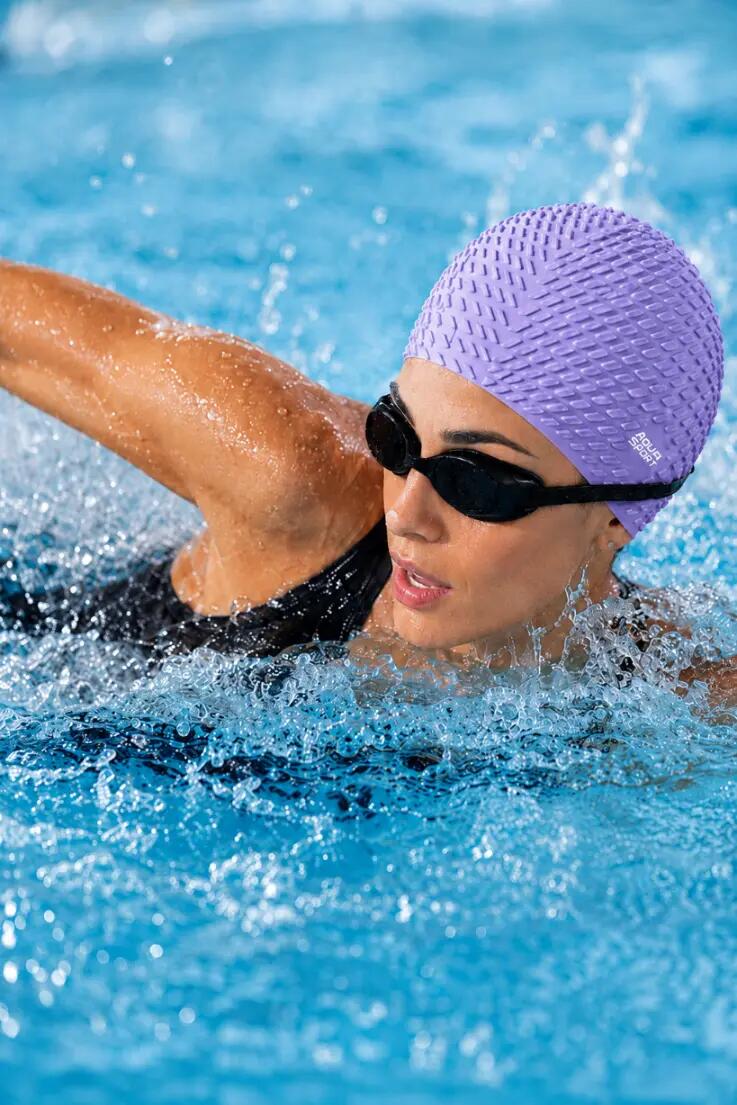 Aqua-Sport czepek bubble cap active purple AS9264 3/4