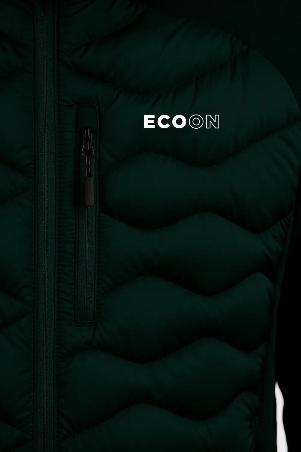 Abrigo ECOActive Hybrid Insulated Jacket with cap de la marque ECOON couleur Ve… 4/6