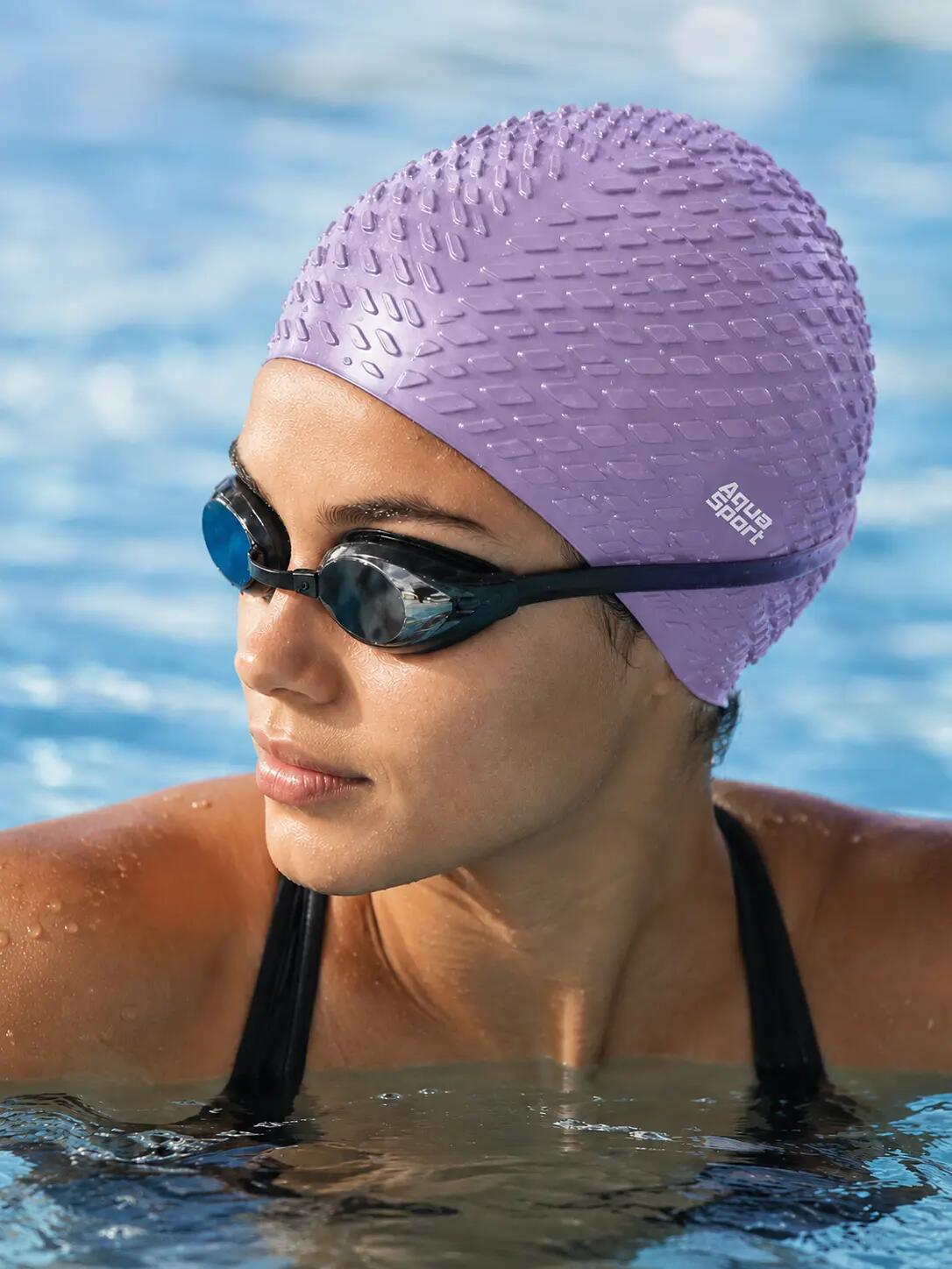 Aqua-Sport czepek bubble cap active purple AS9264 2/4