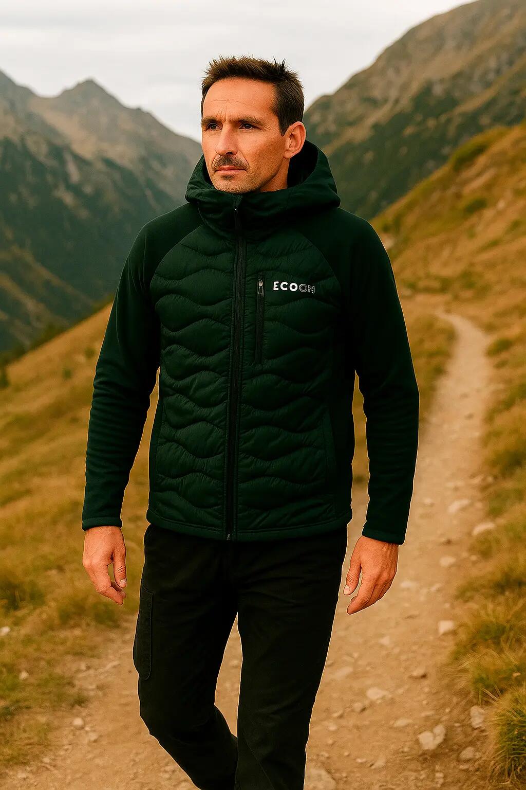 Abrigo ECOActive Hybrid Insulated Jacket with cap de la marque ECOON couleur Ve… 6/6