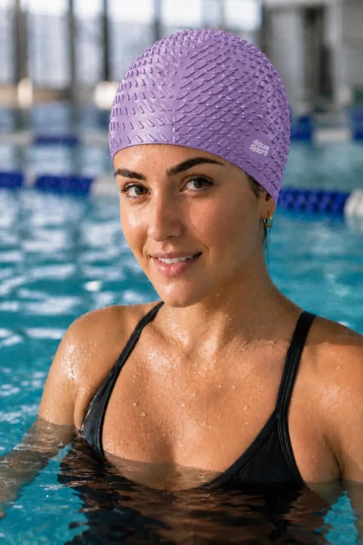 Aqua-Sport czepek bubble cap active purple AS9264 4/4