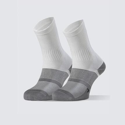 Chaussettes Compression Antidérapantes Unisexe Blanc/Gris
