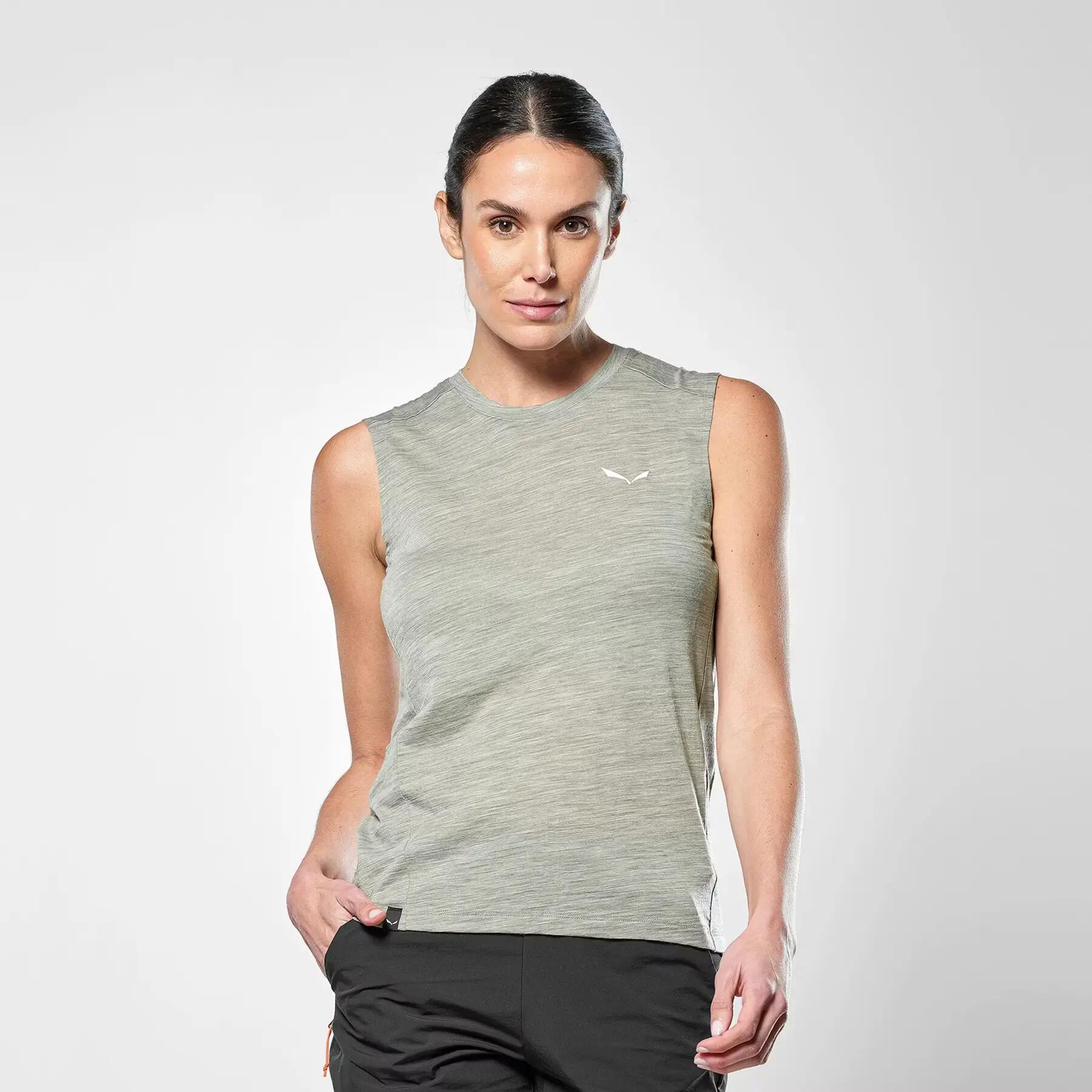 Camiseta sin mangas con mini logo mujer Salewa Eagle 2/5