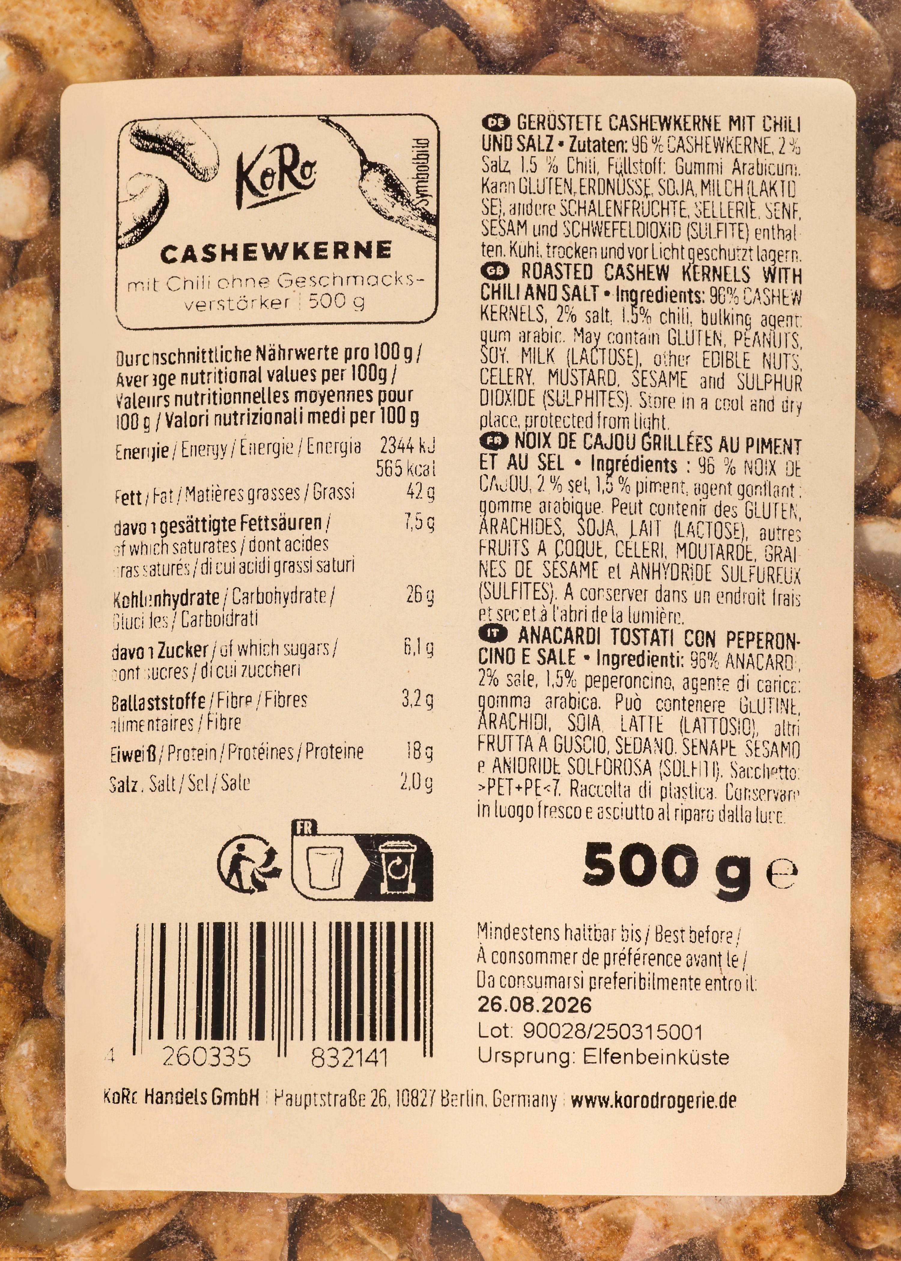 Anacardi speziati al peperoncino | 500 g 6/6