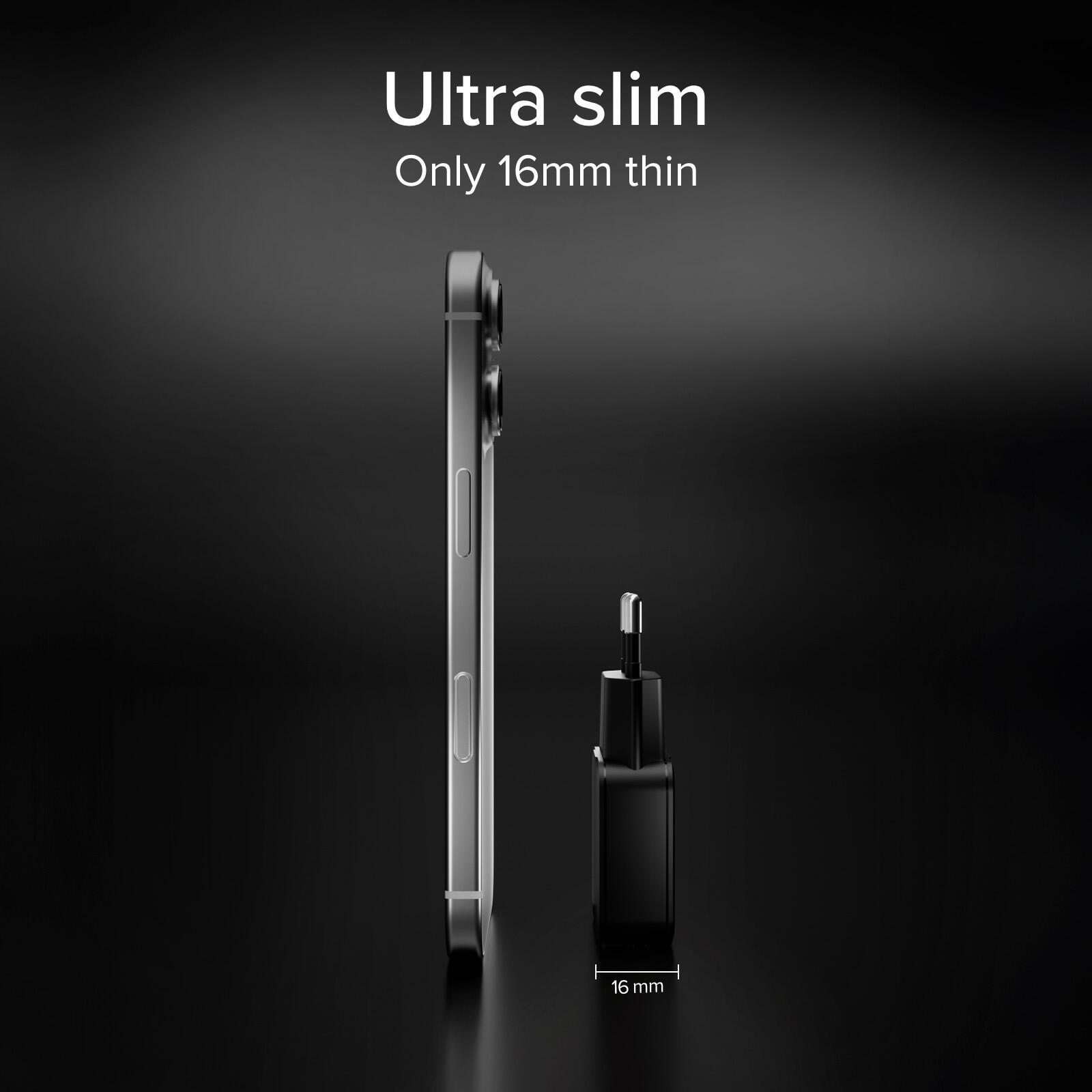 Chargeur mural slim 30 W USB-C Power Delivery et USB-A Fast Charge 4/7