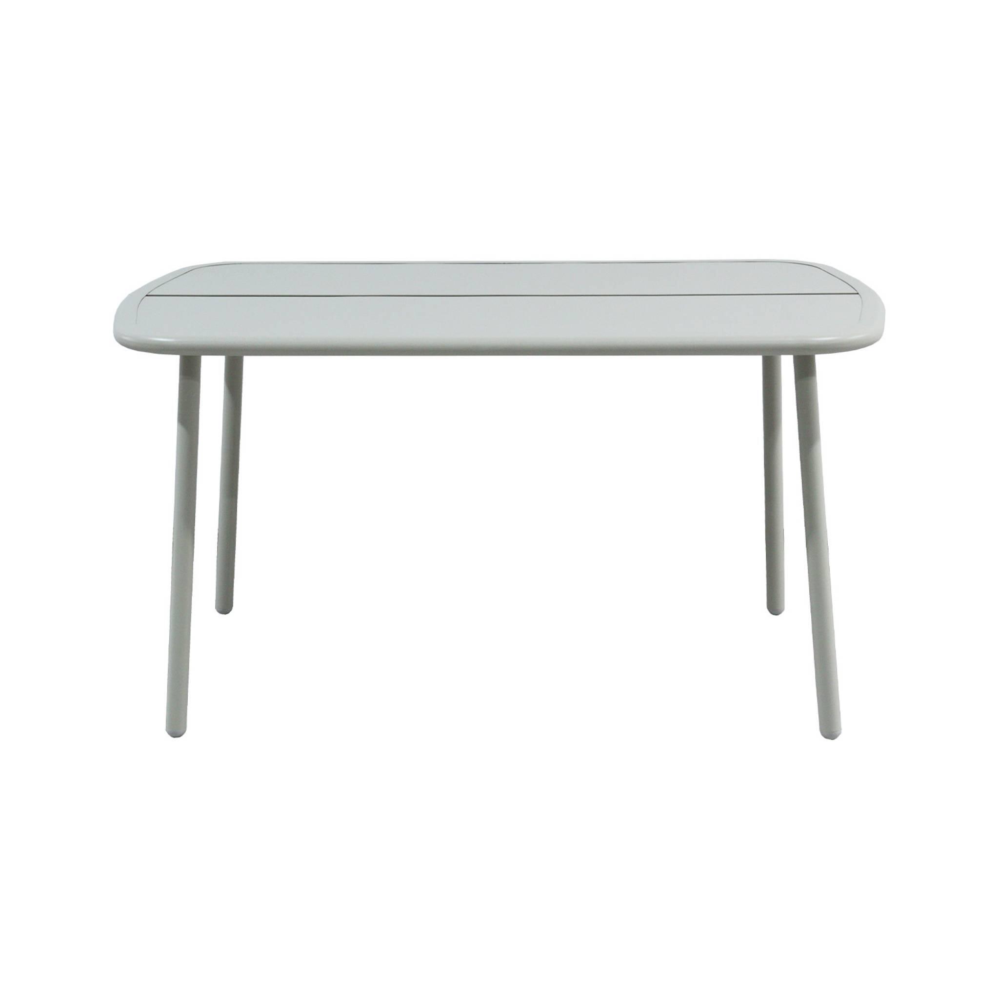Table de jardin aluminium 4-6 places gris | sweeek 2/4