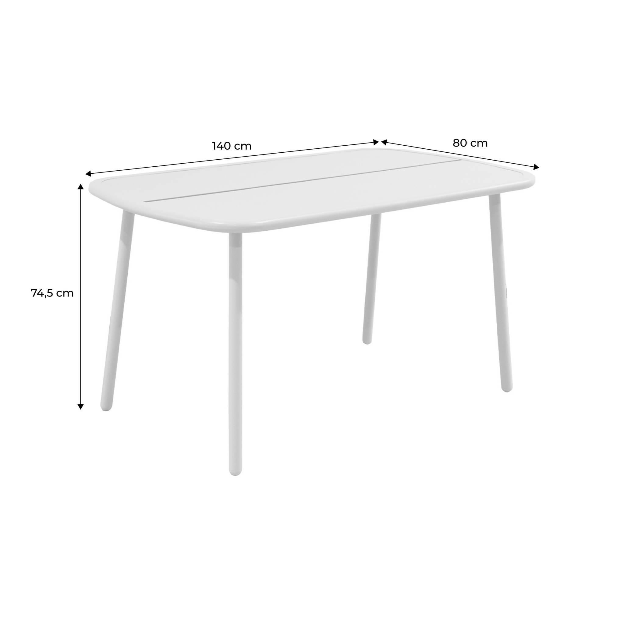 Table de jardin aluminium 4-6 places kaki | sweeek 4/4