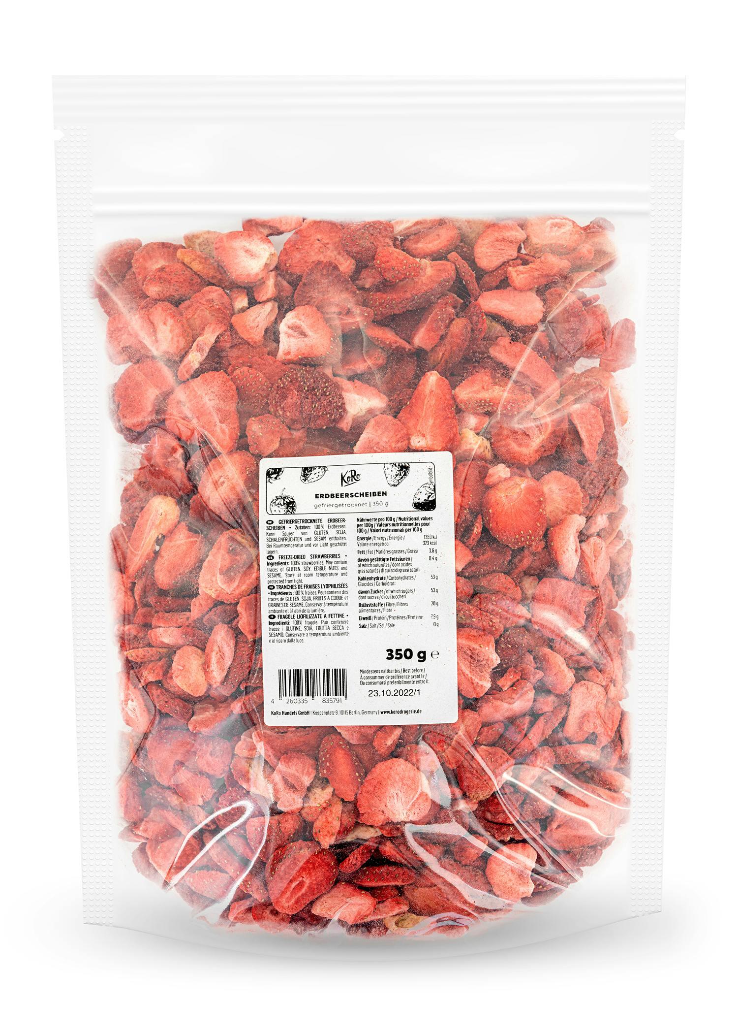 Fraises lyophilisées en tranches 350 g 1/7