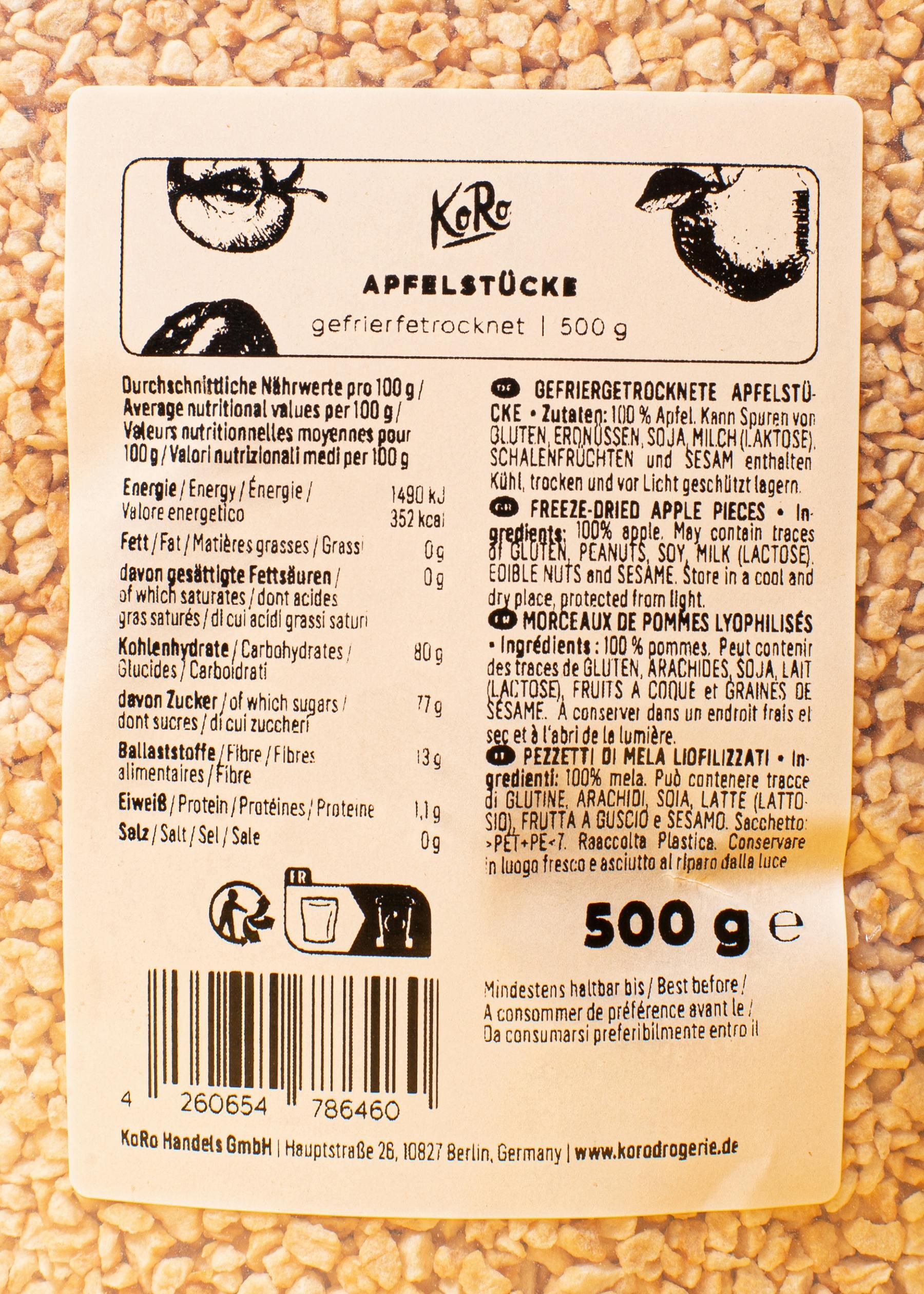 Pommes lyophilisées en morceaux 500 g 4/6