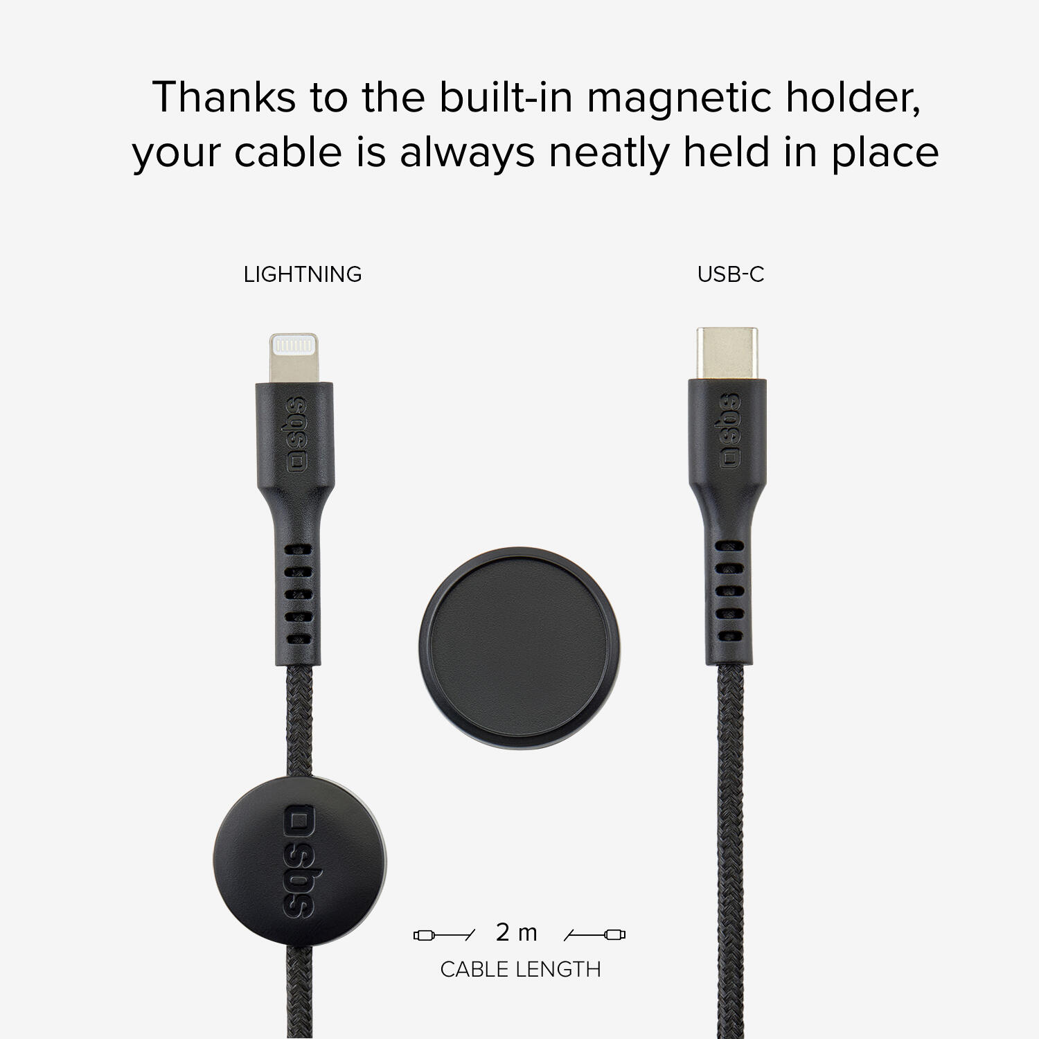 Câble USB-C - Lightning avec support magnétique 2/4