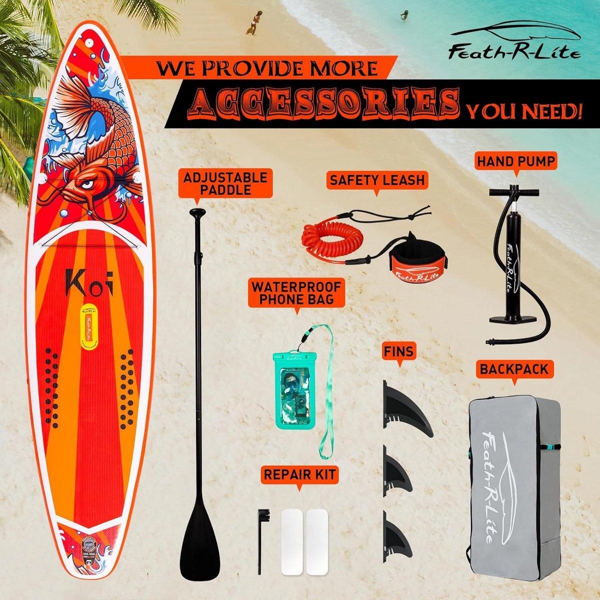 FunWater SUPFR01E 11'6" 8kg/150kg/15cm Koi rojo set 3/6