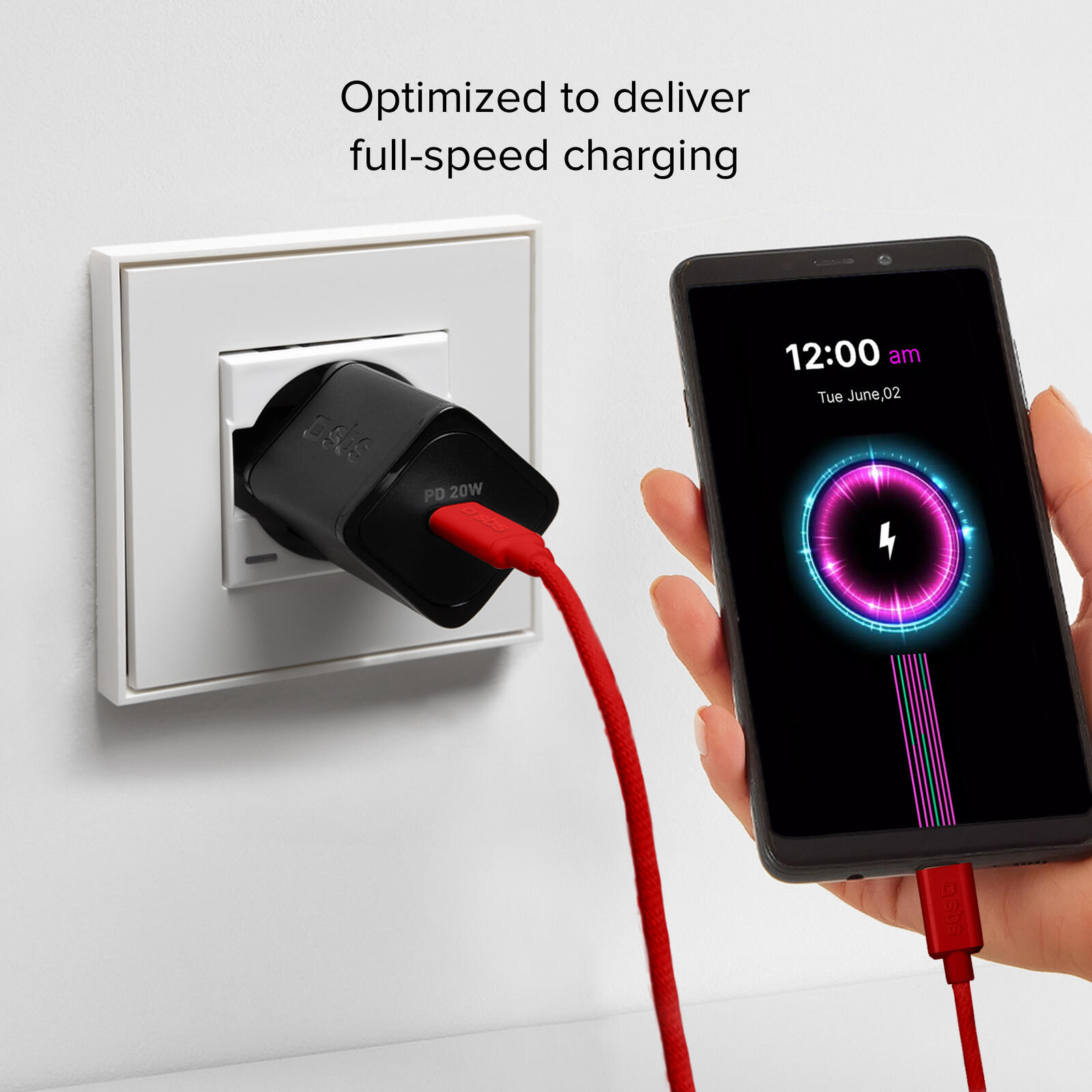 Cavo USB-C - USB-C in tessuto con fermacavo, 1.5 metri 7/7