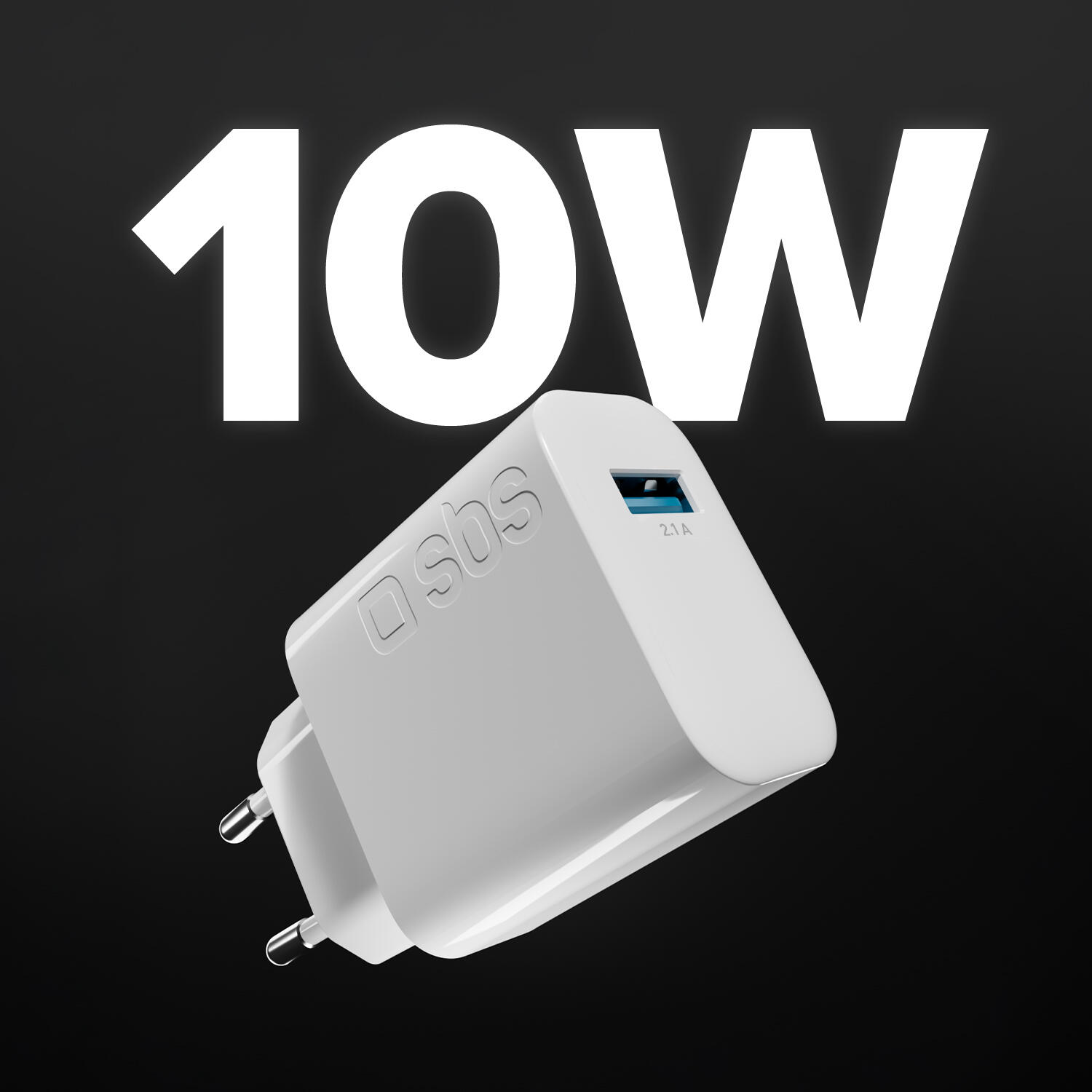 Caricabatterie caricatore 10W - carica rapida porta USB 2.1A Intelligent Charge 2/7
