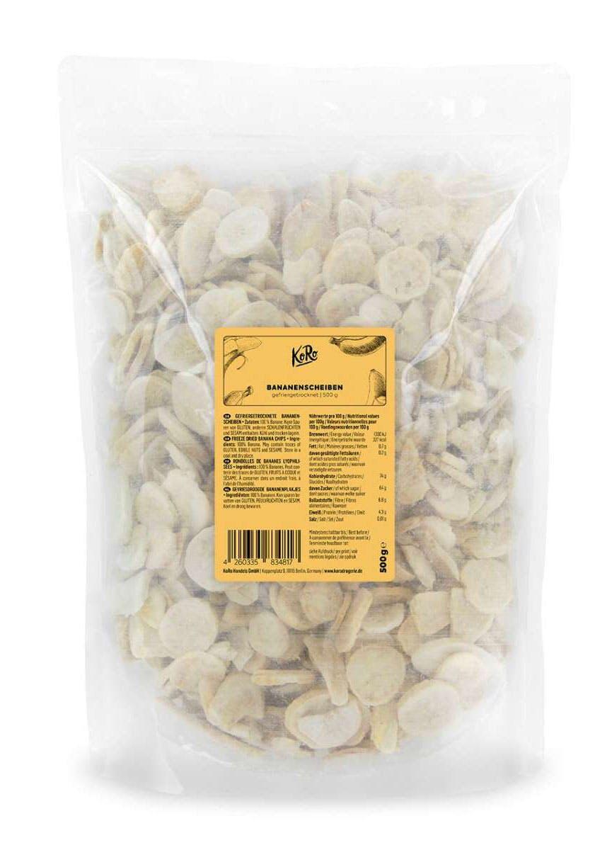 Bananes lyophilisées en rondelles 500 g 1/7