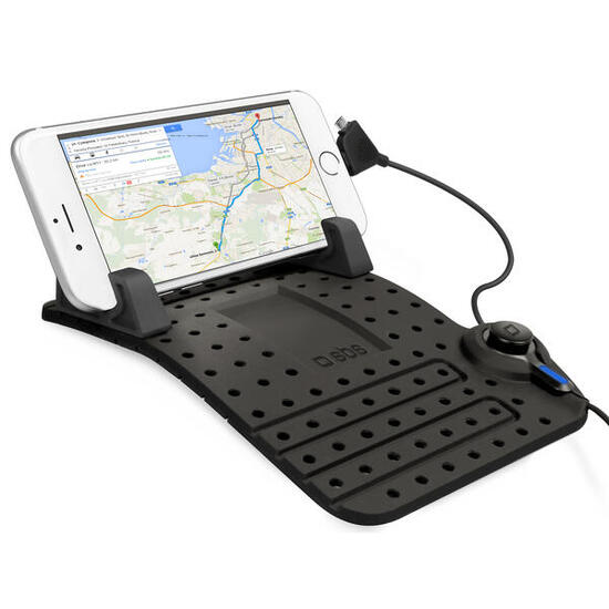 Antislip smartphonehouder voor montage op het dashboard of bureau, inclusief