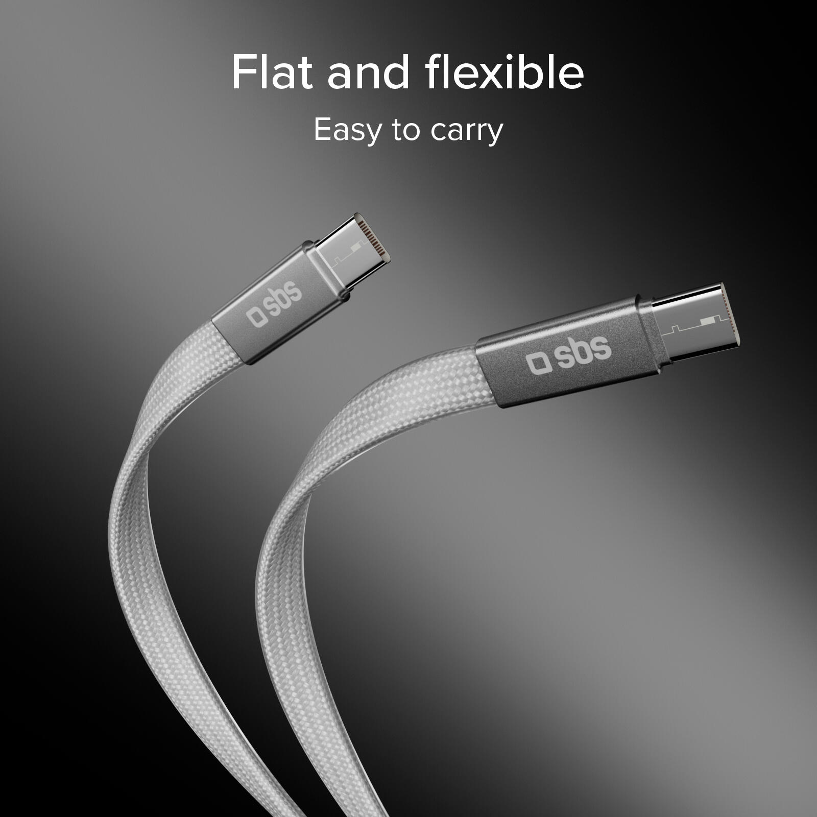Câble fin pour charge et données avec connecteurs USB-C 2.0, 1 m 3/7