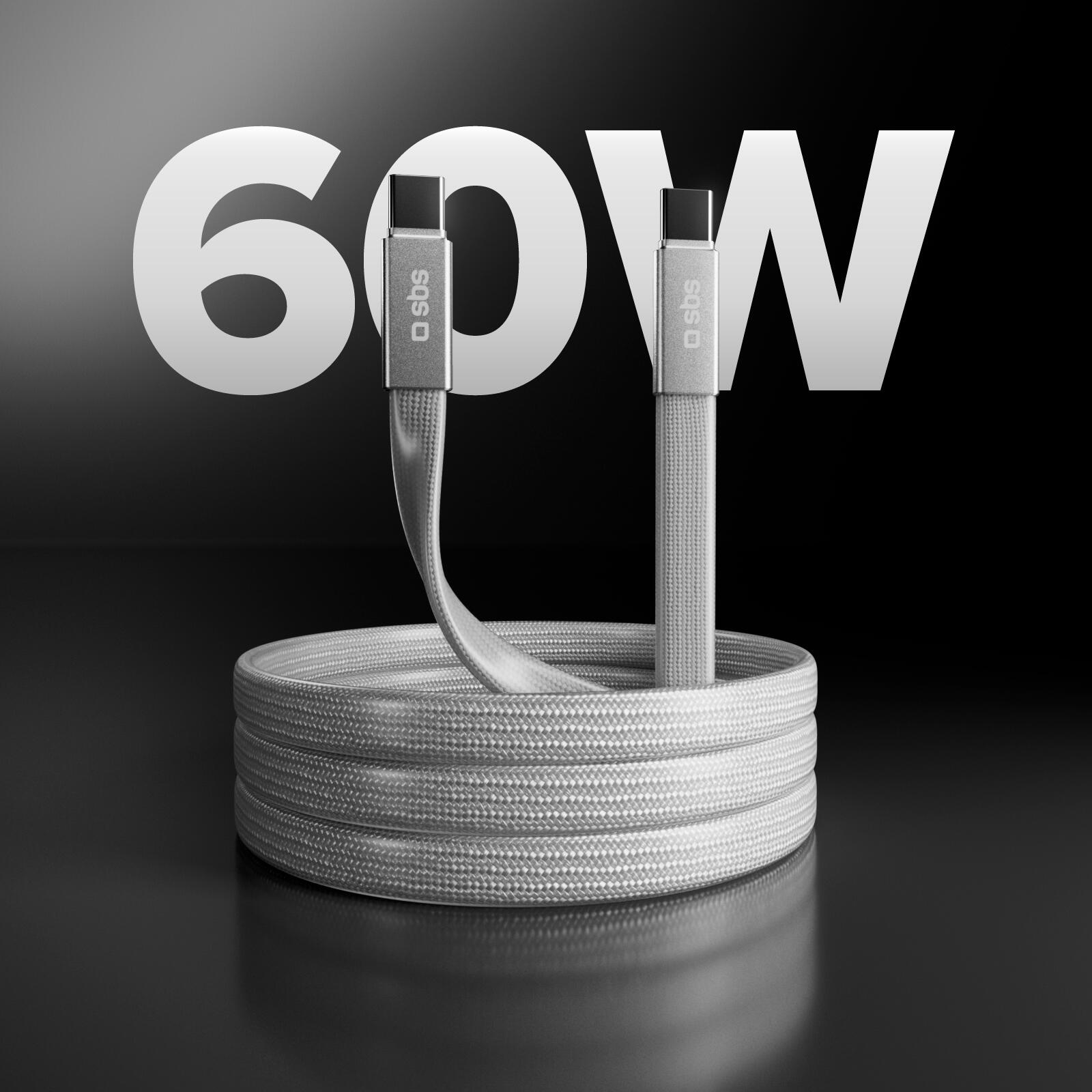 Câble fin pour charge et données avec connecteurs USB-C 2.0, 1 m 2/7
