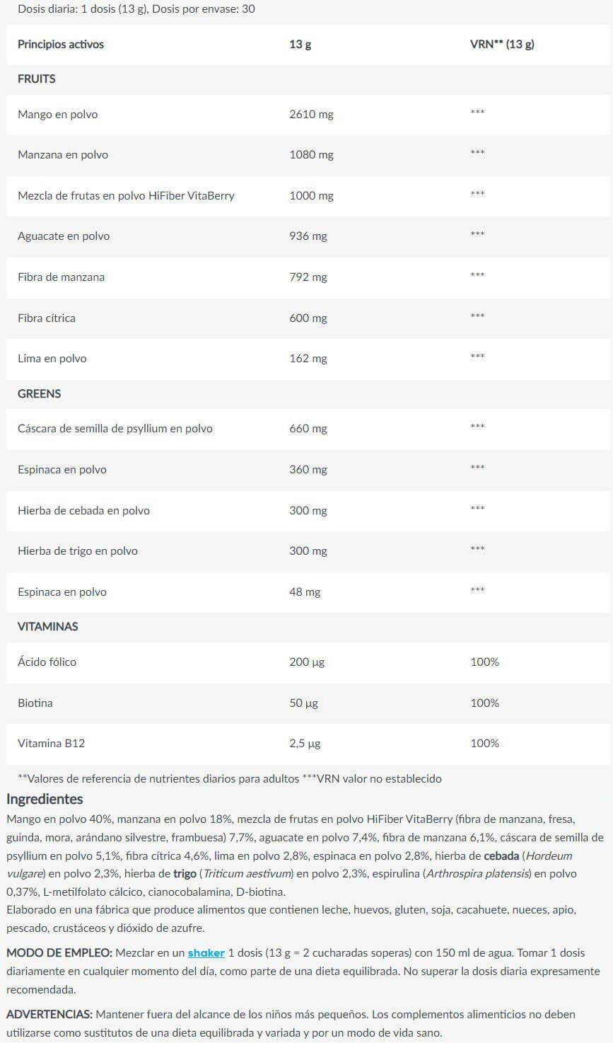 Daily Greens Natural - 390g Biotech USA 2/2