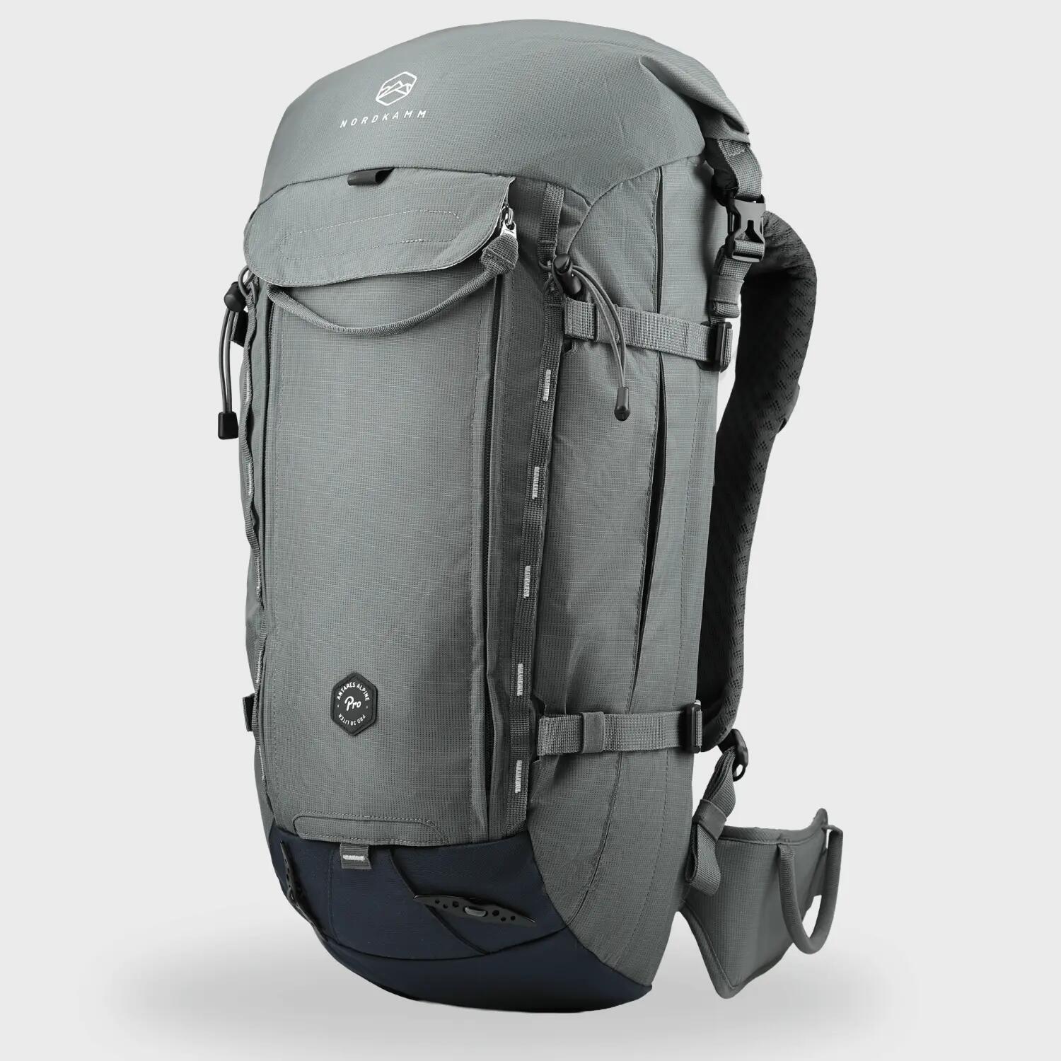Zaino da trekking 30L donna uomo per sport di montagna, rolltop, 30 litri verde 2/7
