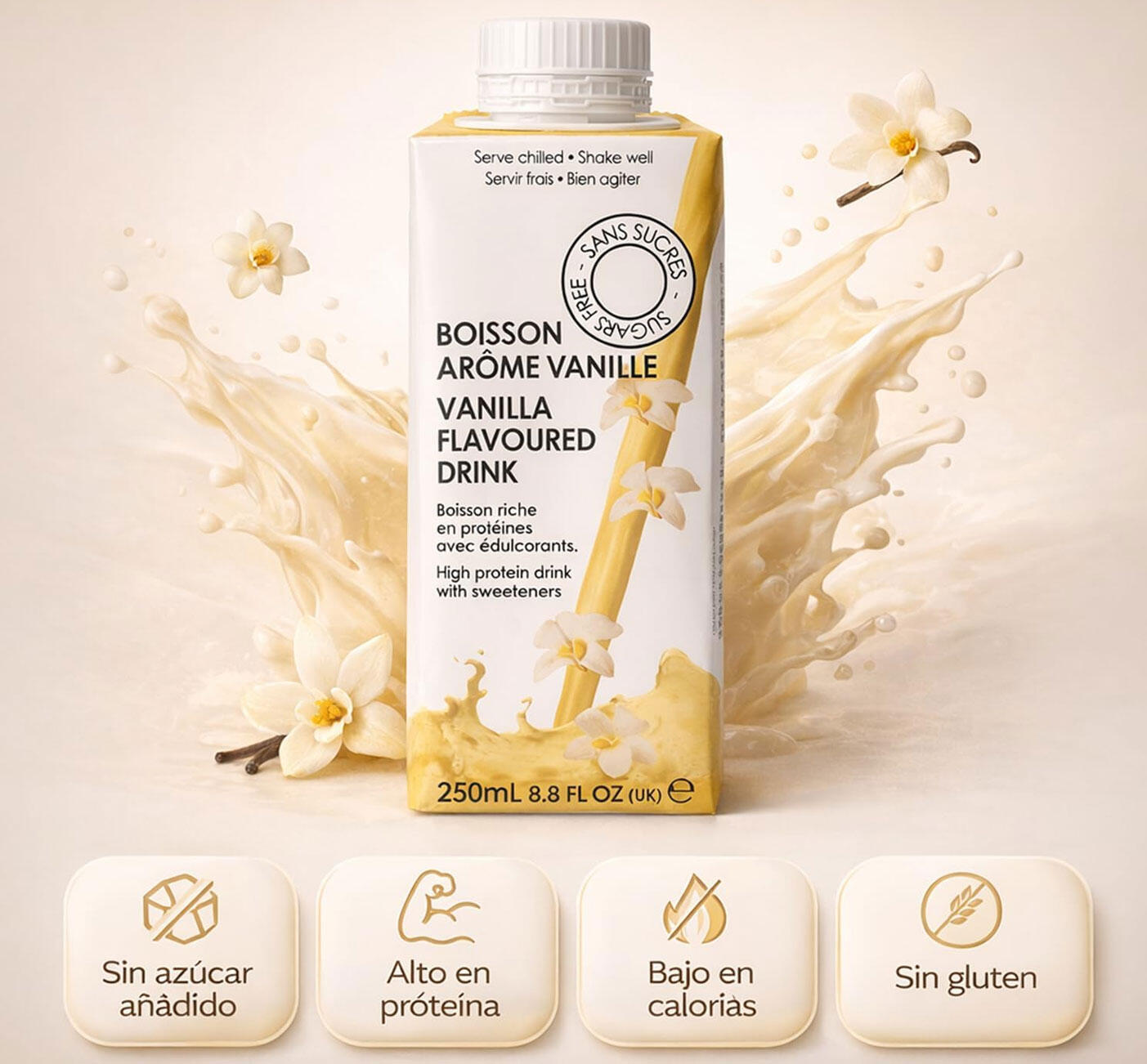 Protein Brick 250 ml de VAINILLA Pack 6 unidades 4/5