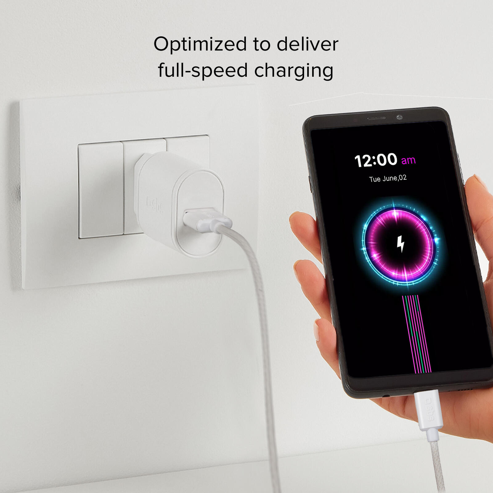 Cavo USB-A - USB-C in tessuto con fermacavo, 1.5 metri 7/7