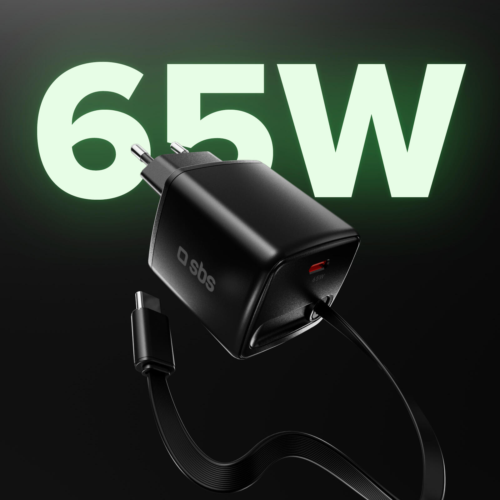 Caricatore USB-C 65 W con cavo retrattile GaN 2/7