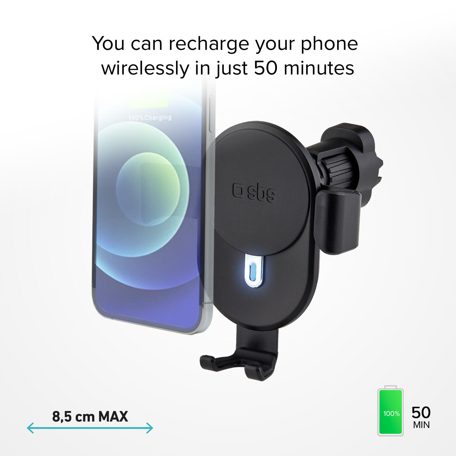 Support auto sans fil Gravity avec recharge sans fil 15 W 2/4