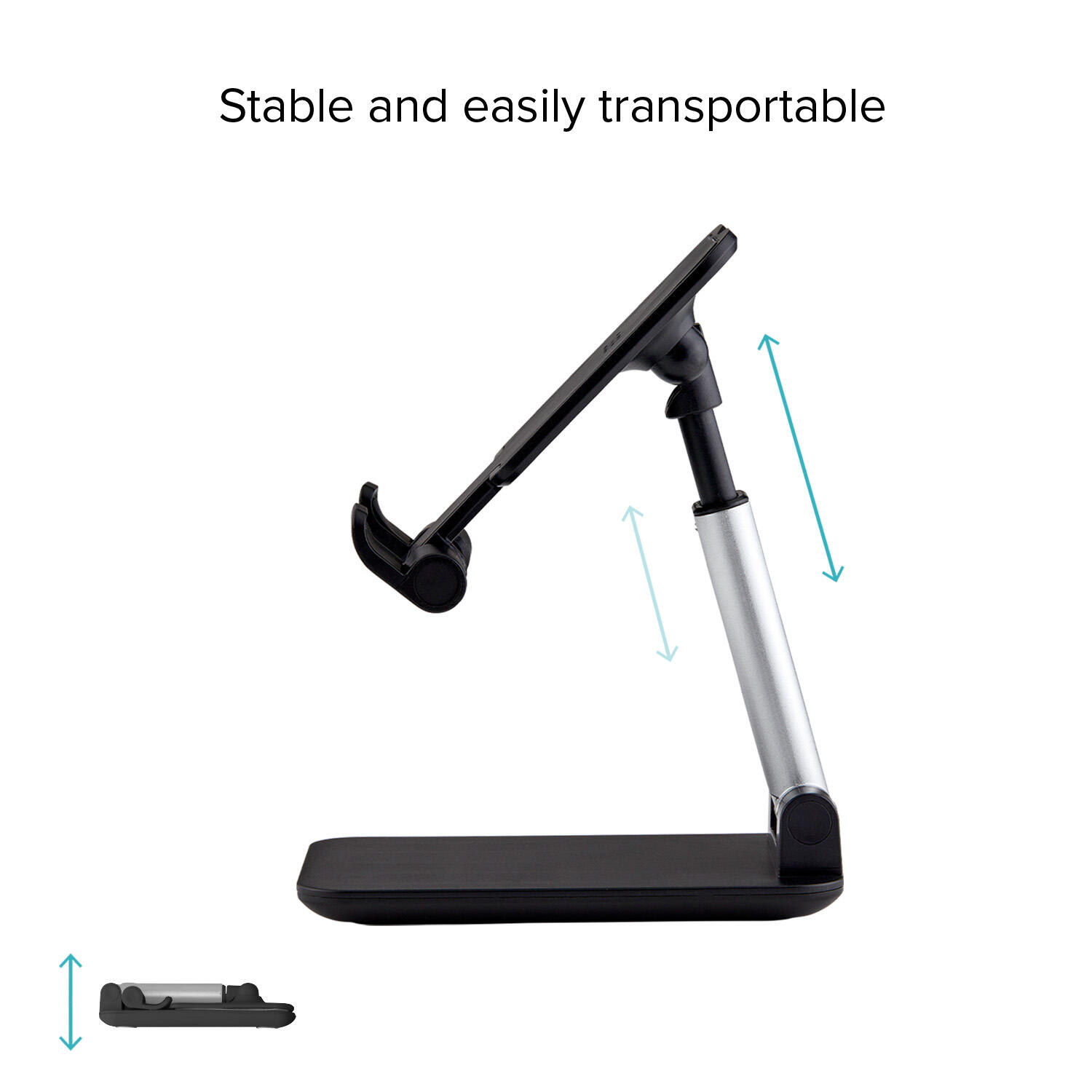 Support de bureau portable pour smartphones et tablettes jusqu'à 12" 3/4