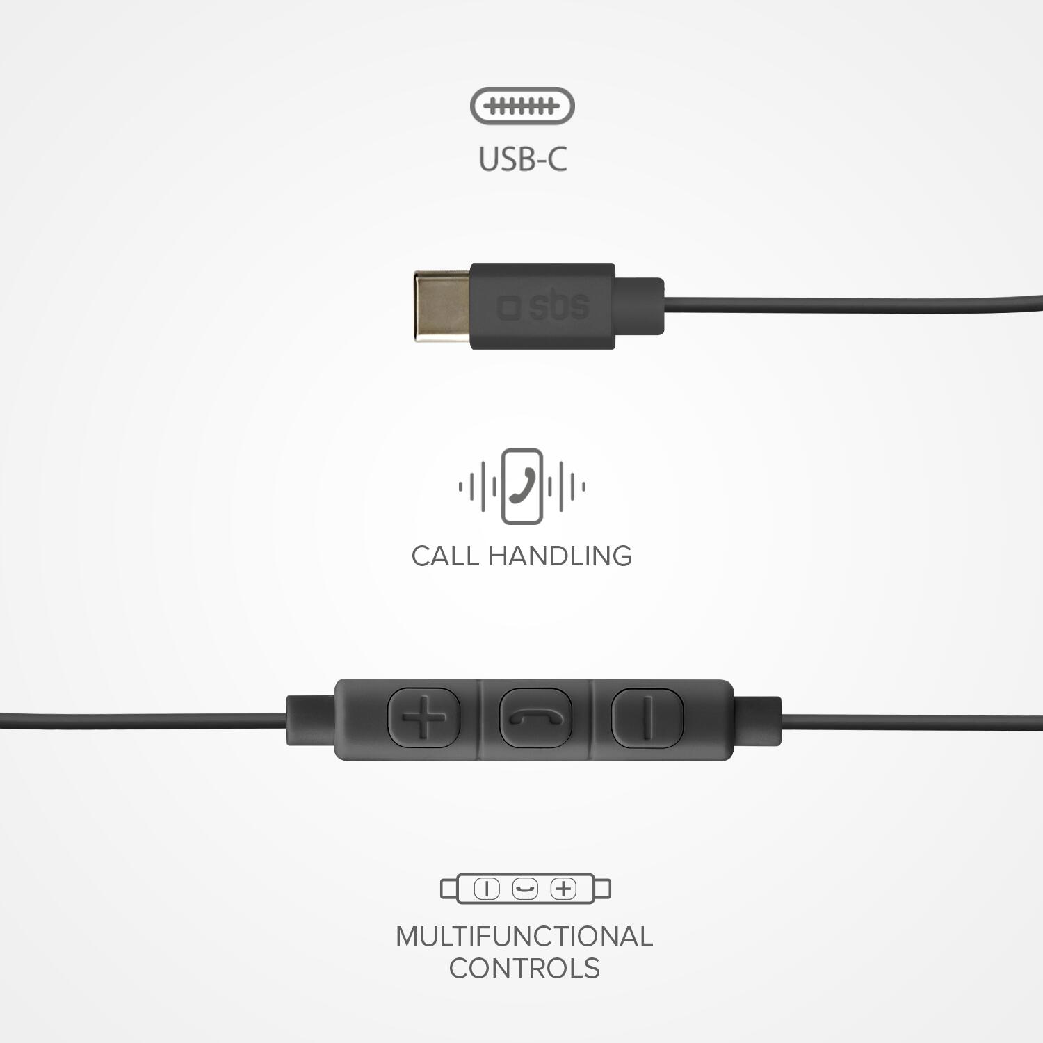 Studio Mix 65c – Écouteurs filaires USB‑C semi intra‑auriculaires 3/4