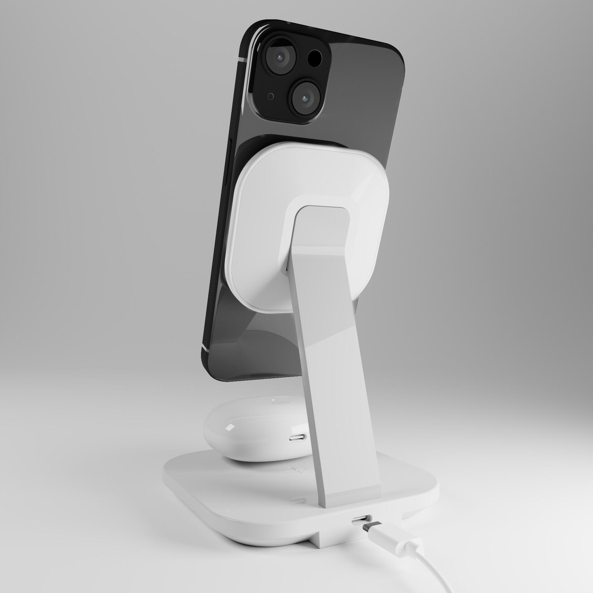 Supporto da Scrivania Mag Station 2 in 1 con tecnologia Qi2 5/7