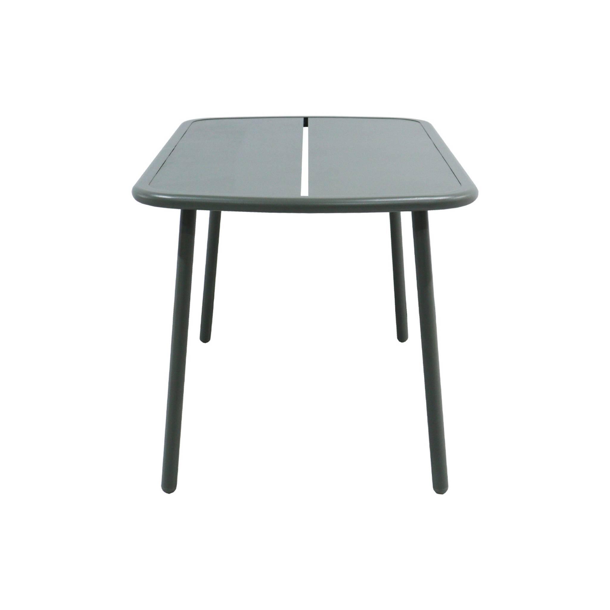 Table de jardin aluminium 4-6 places kaki | sweeek 3/4