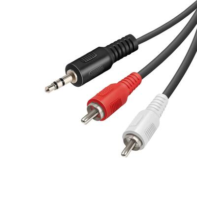 Cavo audio Jack 35 mm a 2 RCA maschio