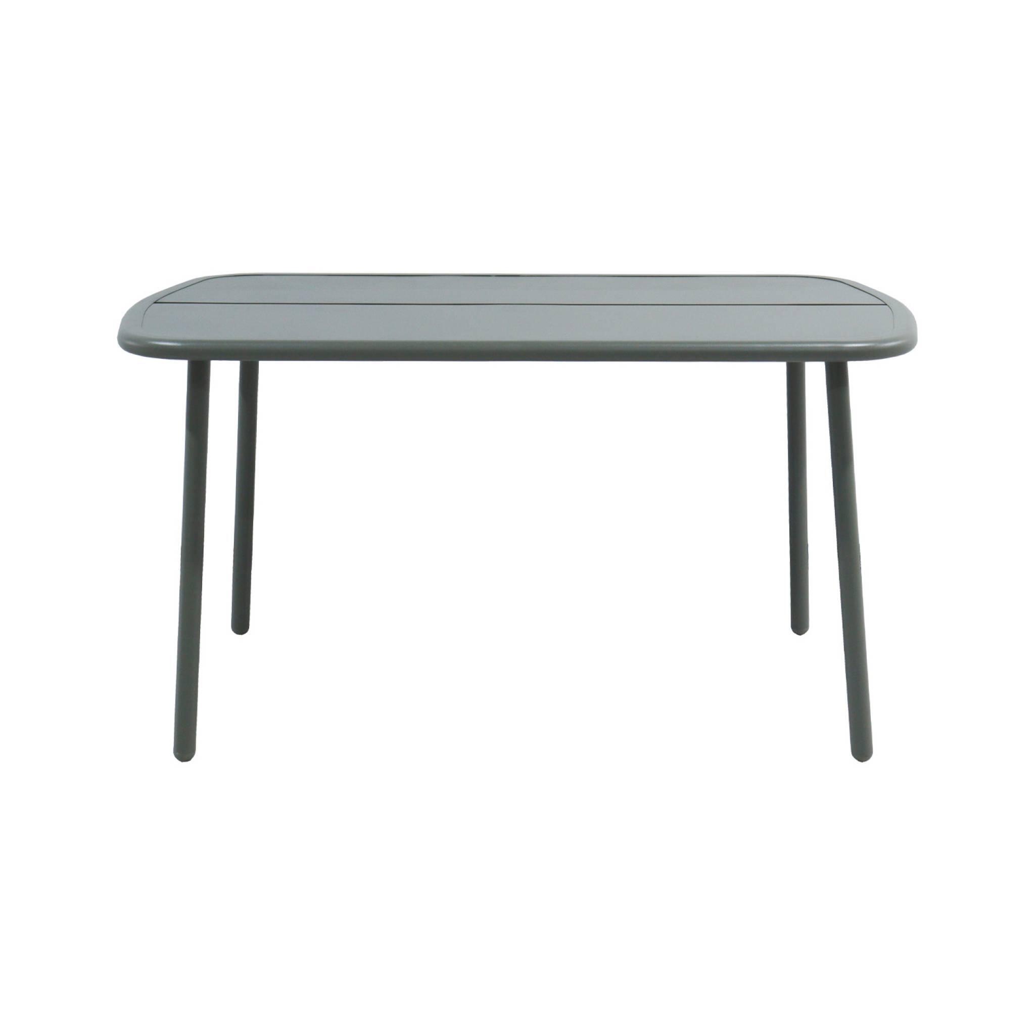 Table de jardin aluminium 4-6 places kaki | sweeek 2/4