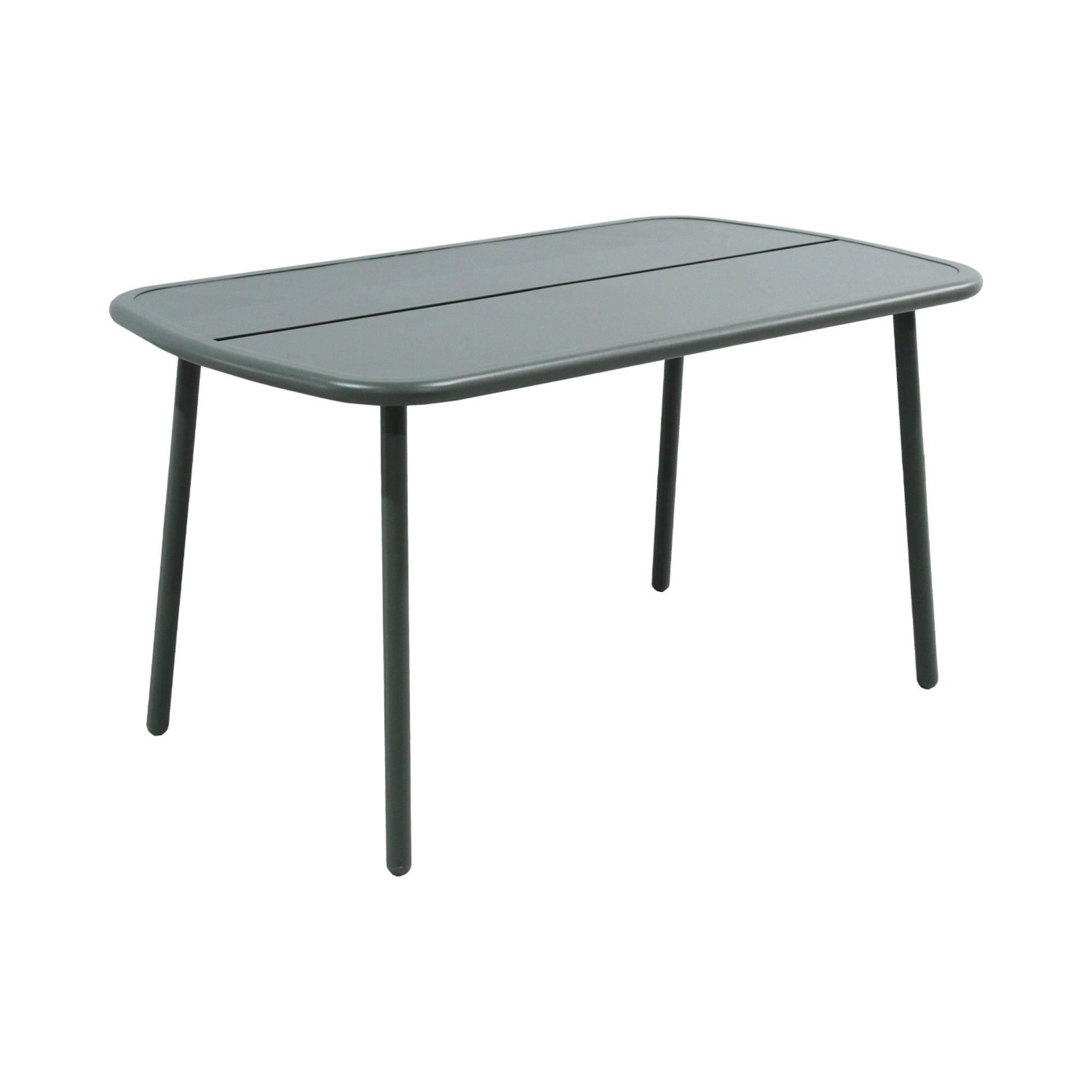 Table de jardin aluminium 4-6 places kaki | sweeek 1/4