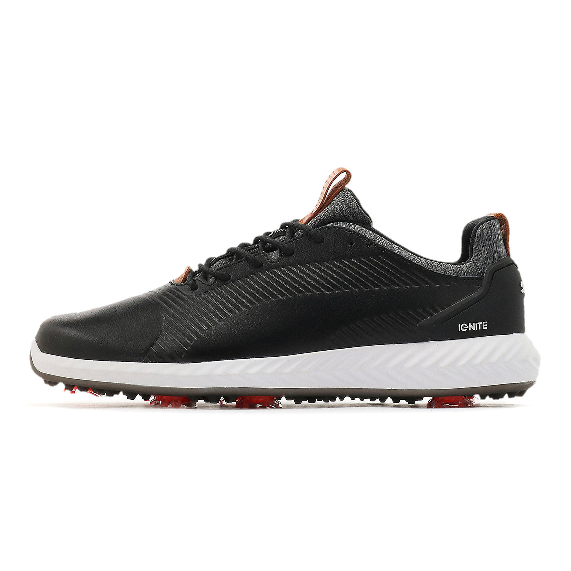 Puma IGNITE PWRADAPT Leather 2.0 Golf Shoes - Black 3/5