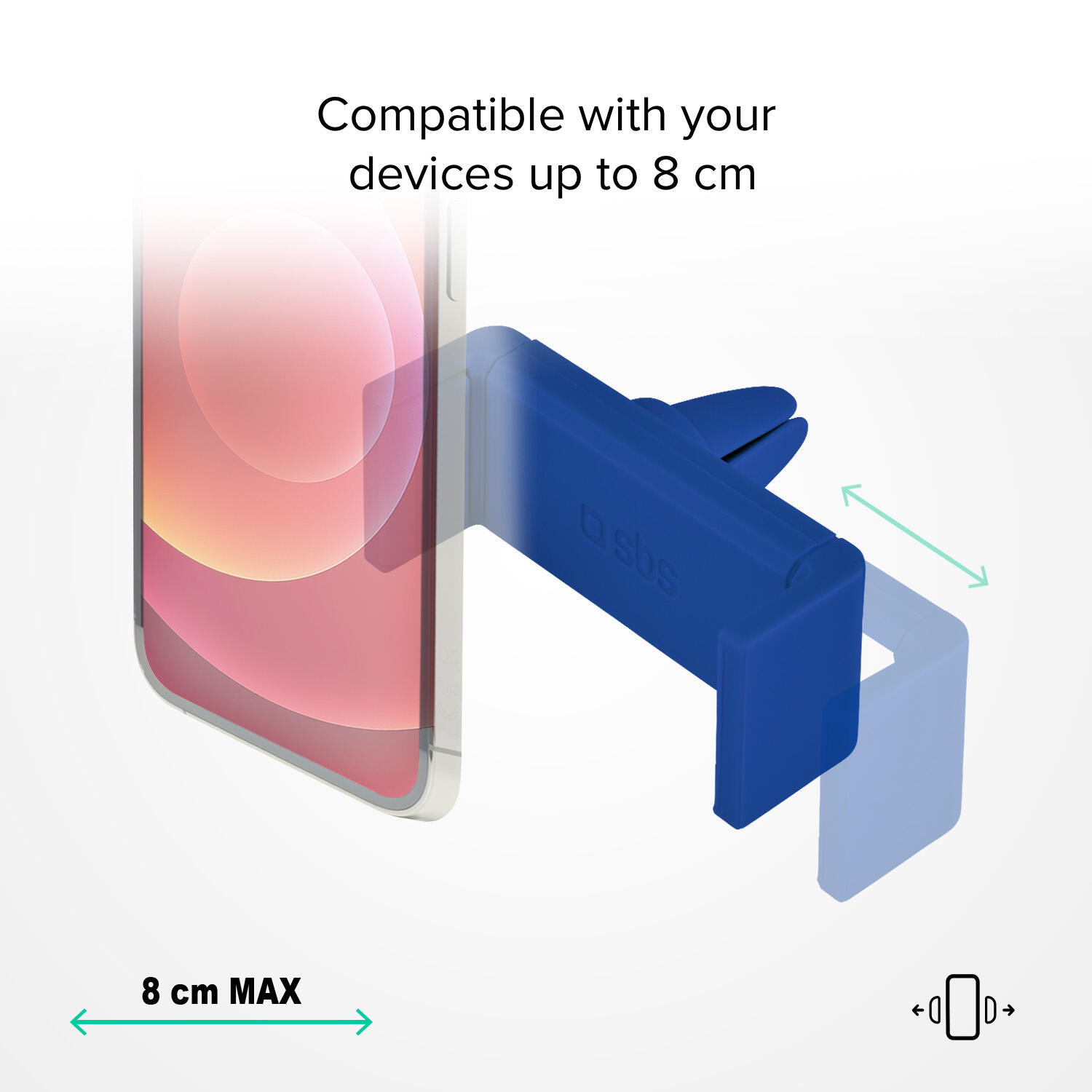 Support de voiture pour smartphones jusqu'à 80 mm 2/4