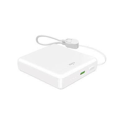 Powerbank “power cube 5” 5000mah met usb-c-poort en afneembare kabel