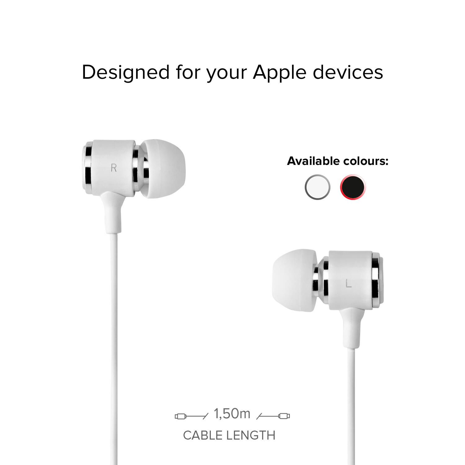 Écouteur stéréo intra-auriculaire avec connecteur Lightning 2/4