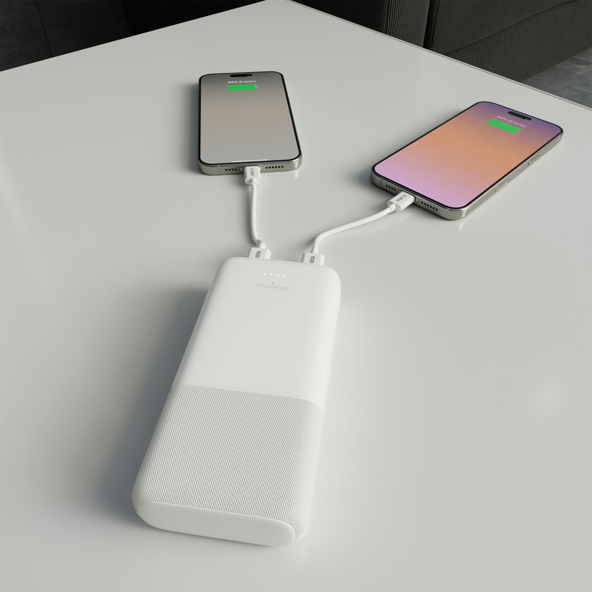 Power Bank 20000mAh con 2 porte USB-A e 1 USB-C 6/6