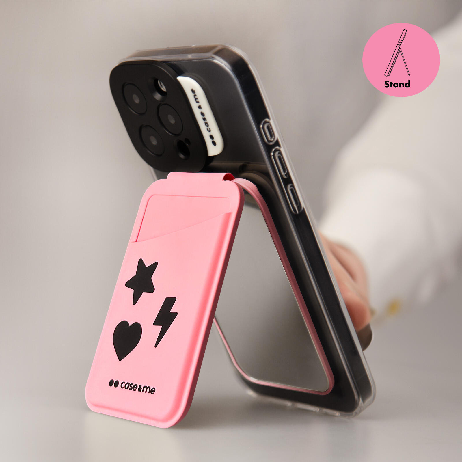 Portafoglio con aggancio magnetico e specchio integrato 4/5