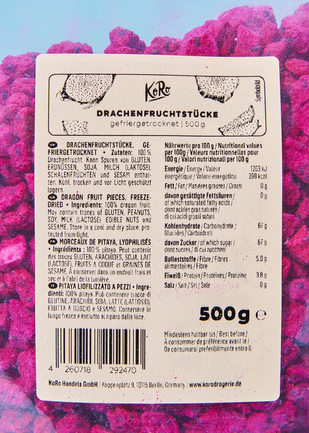 Pitayas lyophilisés (fruit du dragon) 500 g 4/7
