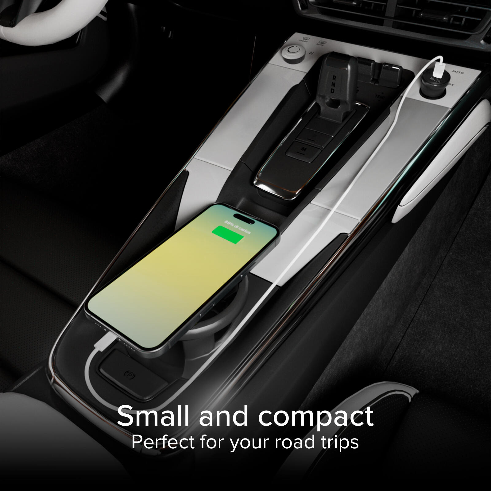 Kit caricatore auto PD 25 Watt + cavo USB-C USB-C 6/7