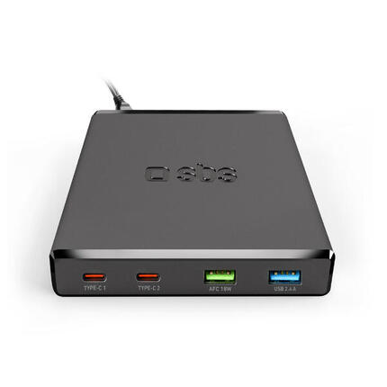 Station de charge GaN 4 ports USB‑A/USB‑C ultra‑rapide