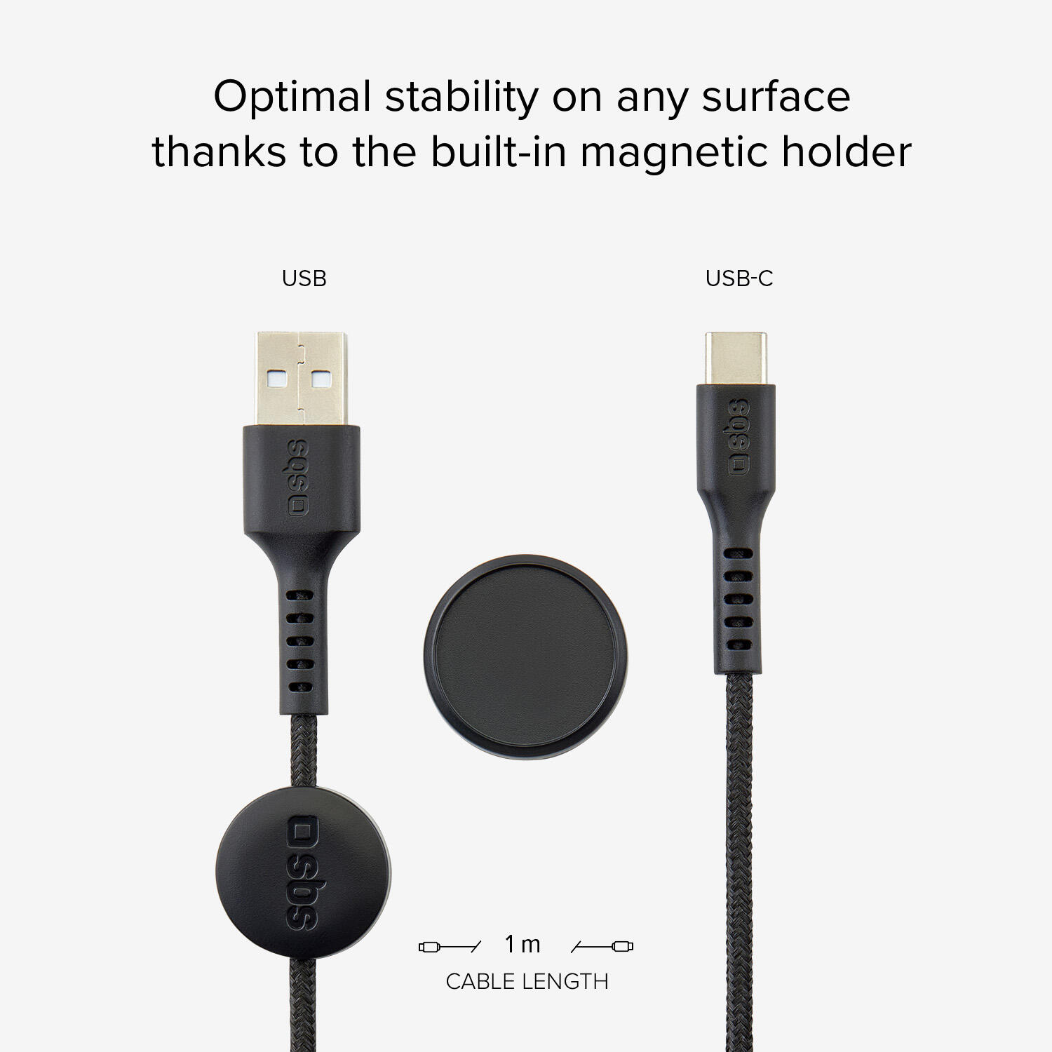 Câble USB vers USB-C avec support magnétique 2/4