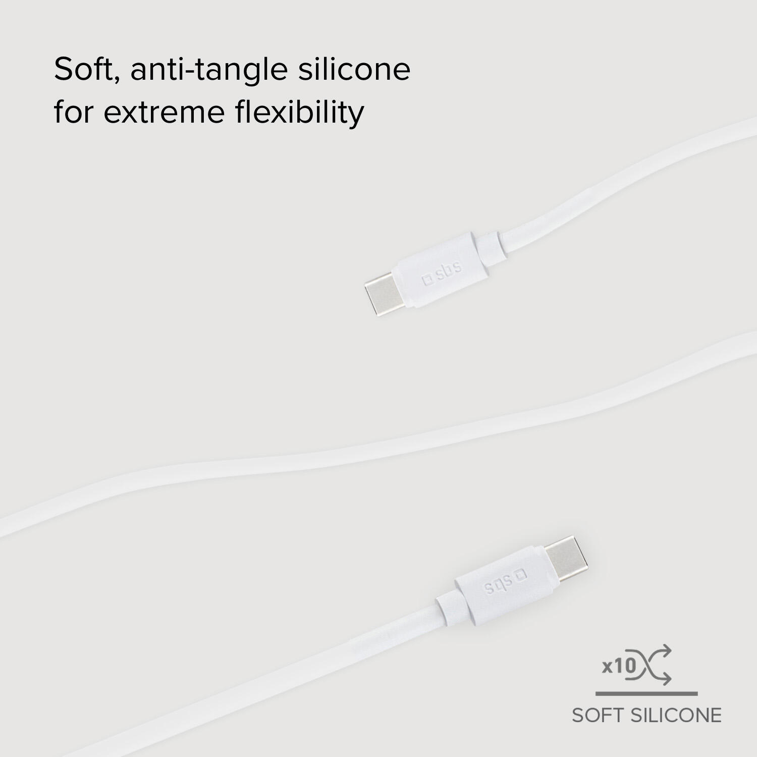 Cavo dati in silicone 1.5m - Connettori USB-C a USB-C 3/4