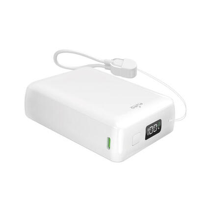 Mini Power Bank "Power Cube 20" 20000 mAh avec écran LCD intégré et câble USB-C