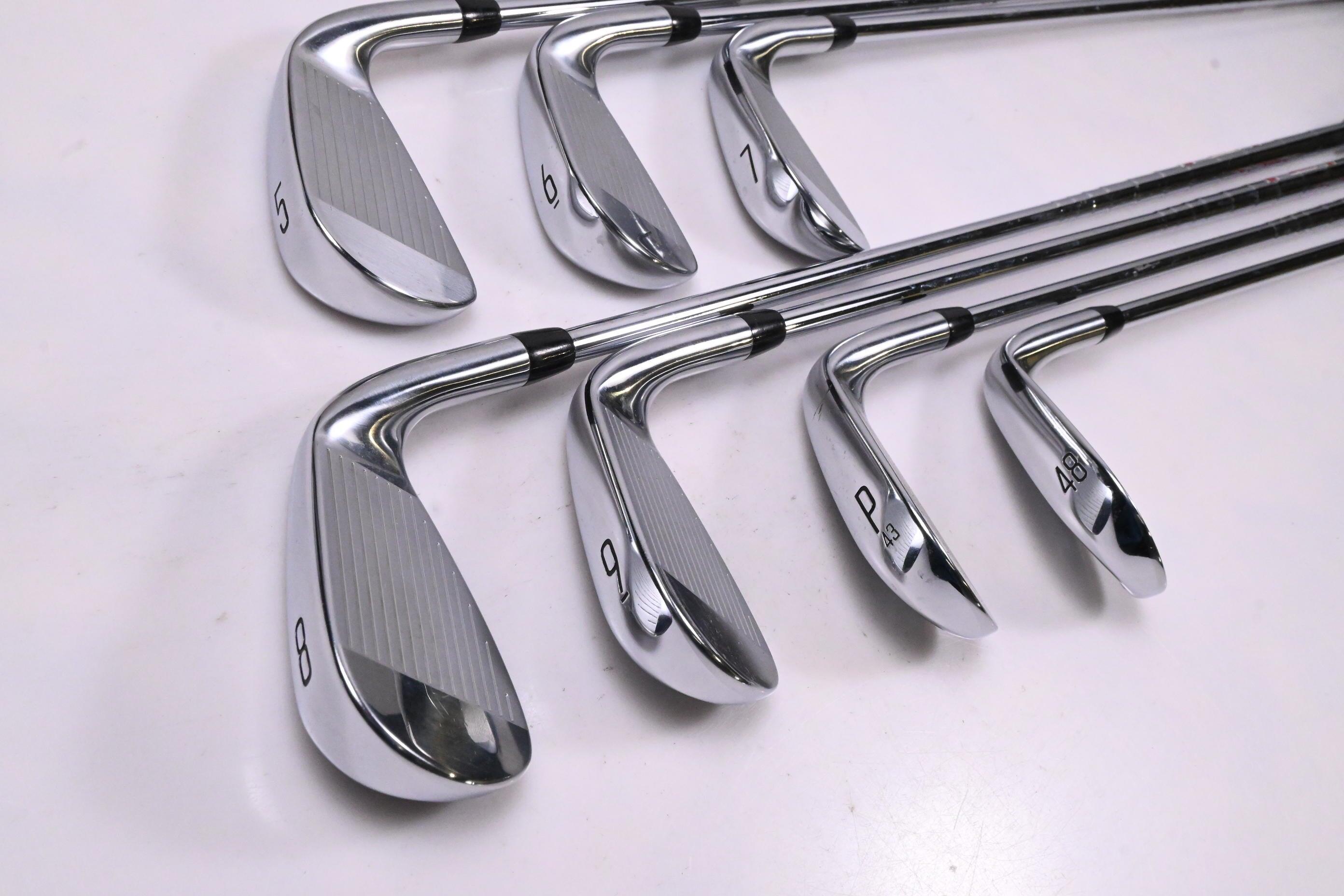 Left Hand Titleist T350 Irons / 5-PW+48° / Regular Flex AMT Red